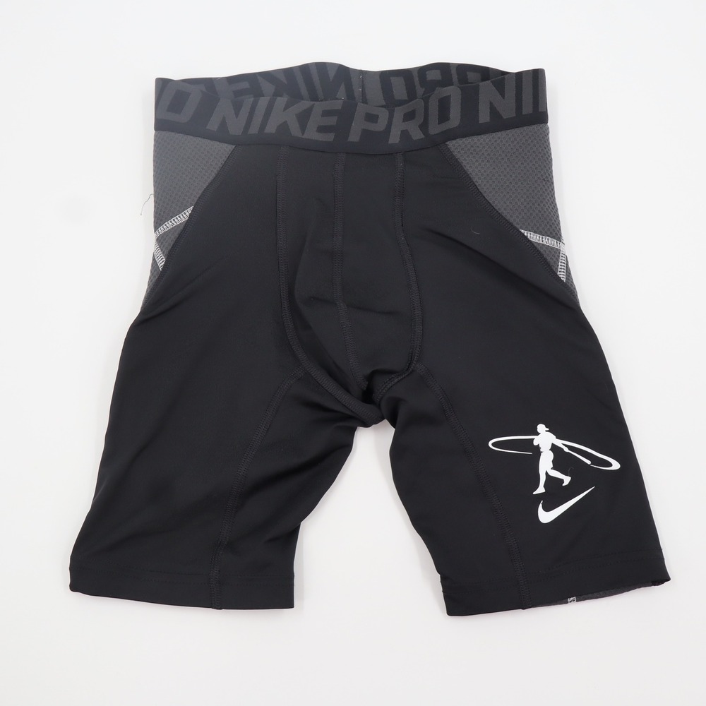 Nike Pro Compression Shorts Kids Medium Black Grey 689284-010 Athletic Sliders